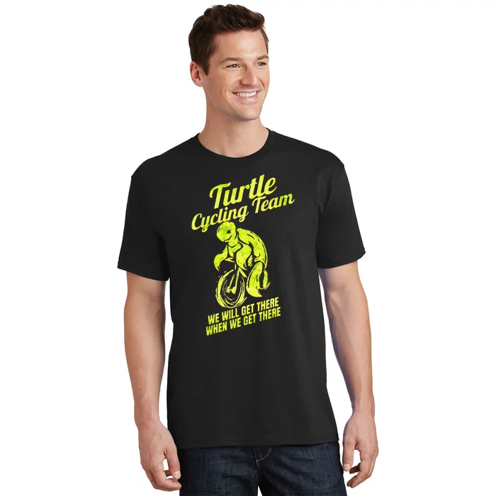 Funny Cycling Lover Cycle Design Bike Tour Bicycle Turtle T-Shirt