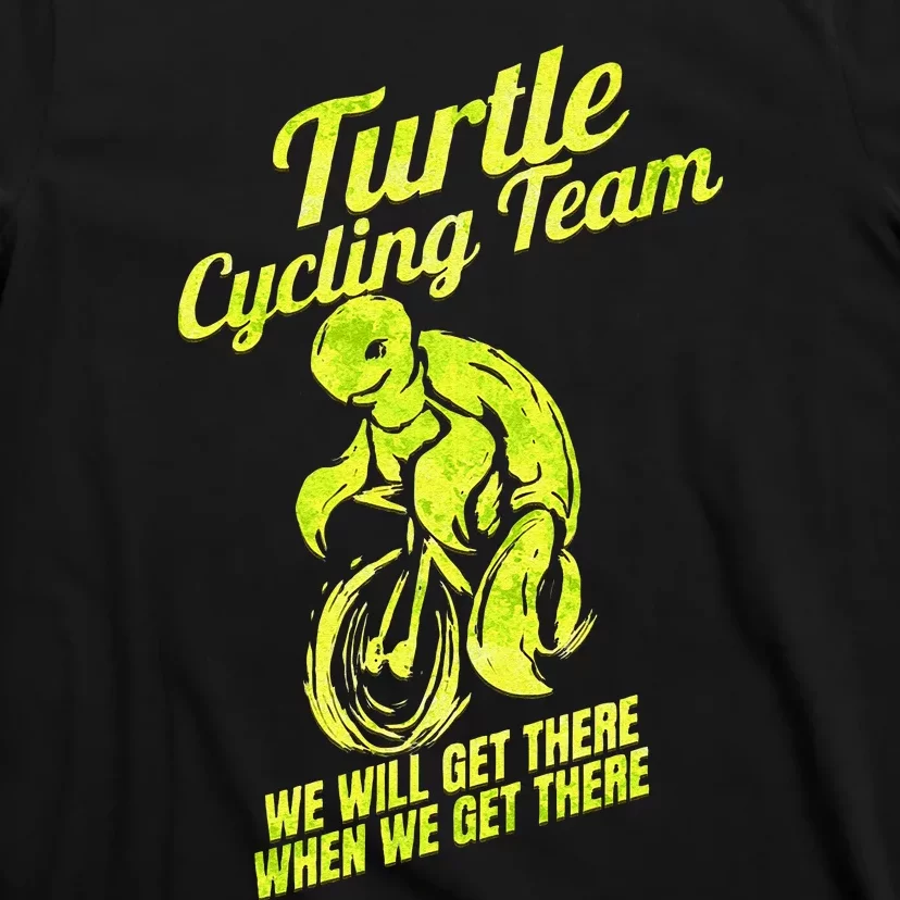 Funny Cycling Lover Cycle Design Bike Tour Bicycle Turtle T-Shirt