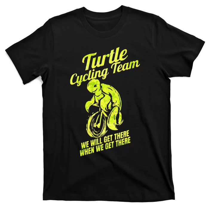 Funny Cycling Lover Cycle Design Bike Tour Bicycle Turtle T-Shirt