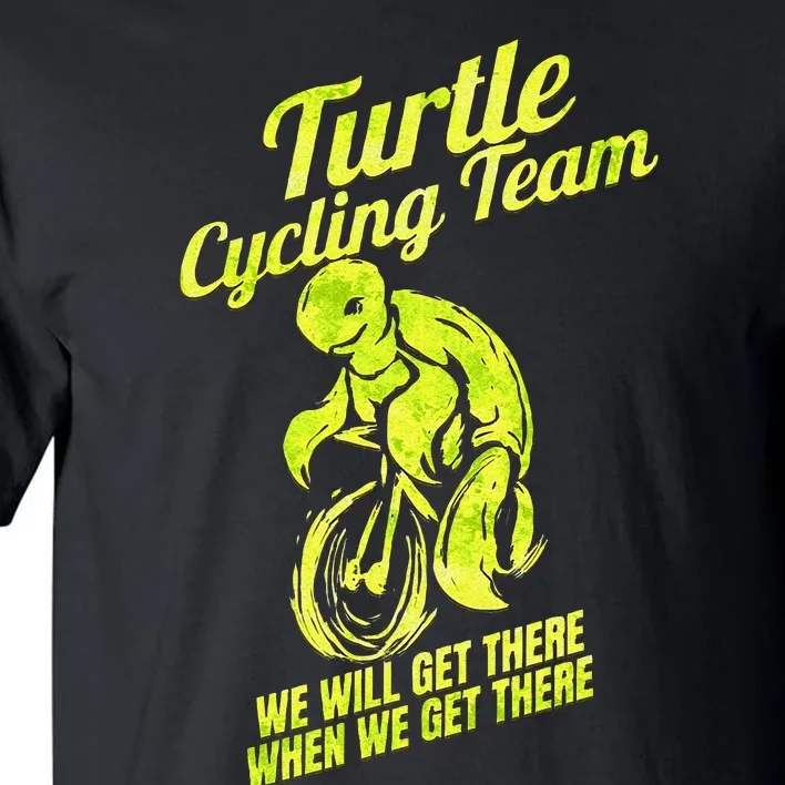 Funny Cycling Lover Cycle Design Bike Tour Bicycle Turtle Tall T-Shirt