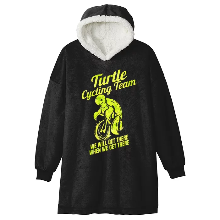 Funny Cycling Lover Cycle Design Bike Tour Bicycle Turtle Hooded Wearable Blanket