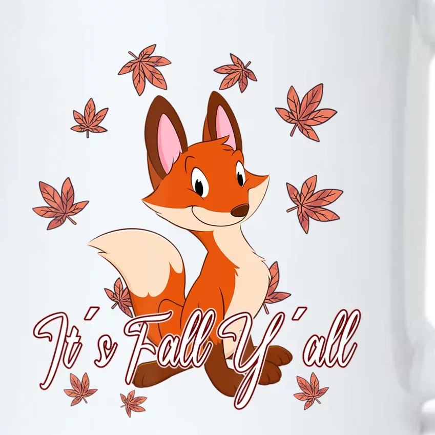 Funny Cute Love Fox Thanksgiving Happy Fall Yall Autumn Fall Yâ´All Black Color Changing Mug