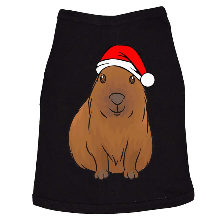 funny Capybara Lover Cute Christmas Capybara Doggie Tank