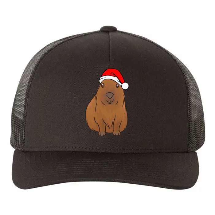 funny Capybara Lover Cute Christmas Capybara Yupoong Adult 5-Panel Trucker Hat