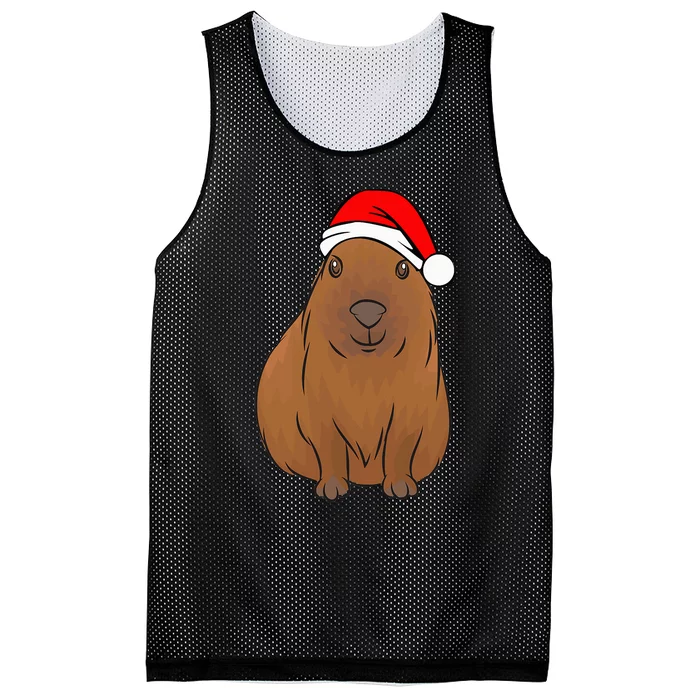 funny Capybara Lover Cute Christmas Capybara Mesh Reversible Basketball Jersey Tank