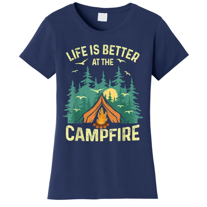 Funny Camping Lover Design For Men Women Camping Vacationist Women's T-Shirt