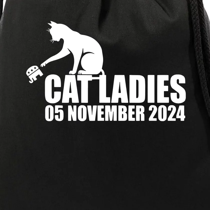 Funny Cat Ladies Drawstring Bag