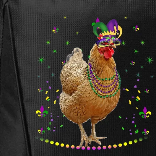 Funny Chicken Lover Cute Mardi Gras Carnival Jester Premium City Backpack