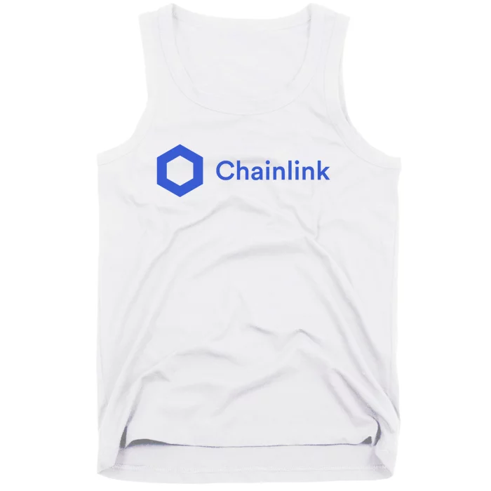 Funny Chainlink LINK Funny Chainlink Crypto Chainlink Blue Chainlink Merch Tank Top