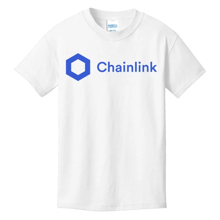 Funny Chainlink LINK Funny Chainlink Crypto Chainlink Blue Chainlink Merch Kids T-Shirt