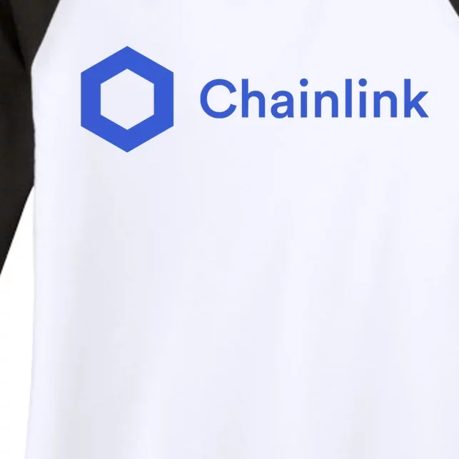 Funny Chainlink LINK Funny Chainlink Crypto Chainlink Blue Chainlink Merch Women's Tri-Blend 3/4-Sleeve Raglan Shirt