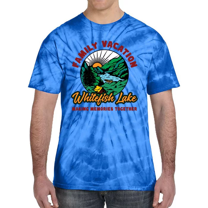 Fishing Camping Lake Family Vacation Whitefish Lake Cute Gift Tie-Dye T-Shirt