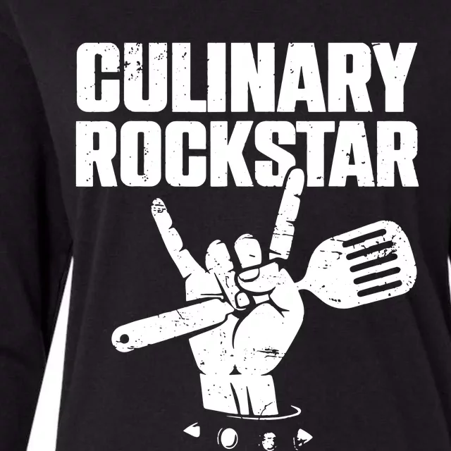 Funny Culinary Lover Chef Cook Culinary Rockstar Womens Cotton Relaxed Long Sleeve T-Shirt