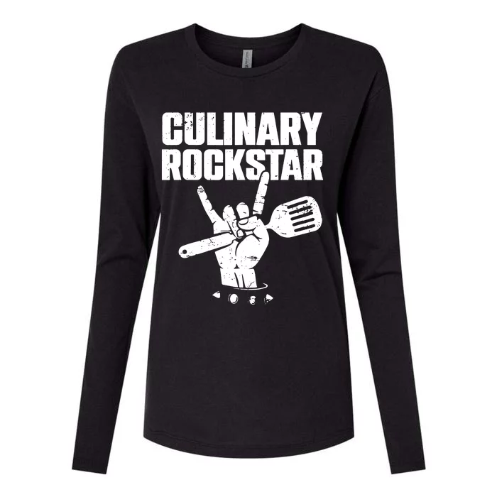 Funny Culinary Lover Chef Cook Culinary Rockstar Womens Cotton Relaxed Long Sleeve T-Shirt