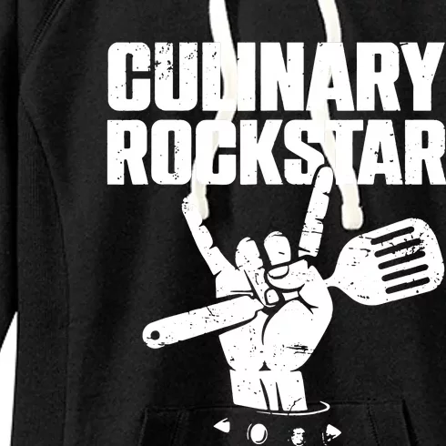 Funny Culinary Lover Chef Cook Culinary Rockstar Women's Fleece Hoodie