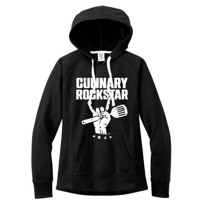 Funny Culinary Lover Chef Cook Culinary Rockstar Women's Fleece Hoodie