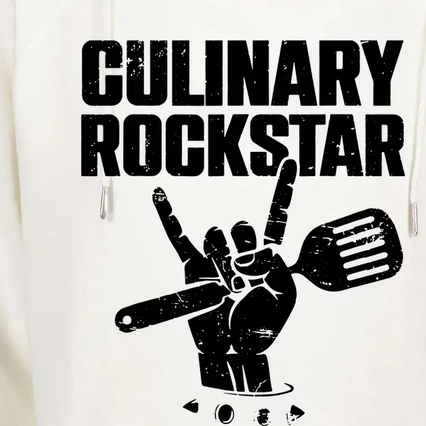 Funny Culinary Lover Chef Cook Culinary Rockstar Womens Funnel Neck Pullover Hood