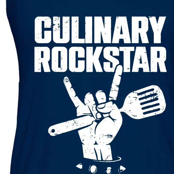 Funny Culinary Lover Chef Cook Culinary Rockstar Ladies Essential Flowy Tank