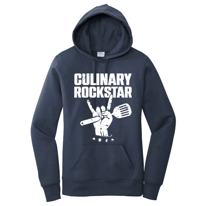 Funny Culinary Lover Chef Cook Culinary Rockstar Women's Pullover Hoodie