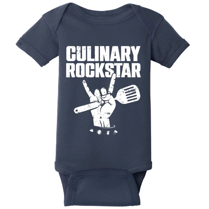 Funny Culinary Lover Chef Cook Culinary Rockstar Baby Bodysuit