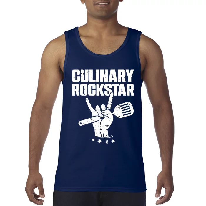 Funny Culinary Lover Chef Cook Culinary Rockstar Tank Top