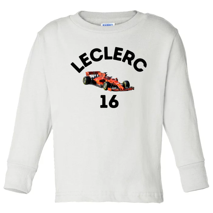 F1 Charles Leclerc Race S.hirt Toddler Long Sleeve Shirt