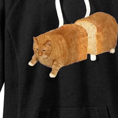 Funny Cat Loaf Cat Bread Cat Lovers Kitty Kitten Women Women's Fleece Hoodie