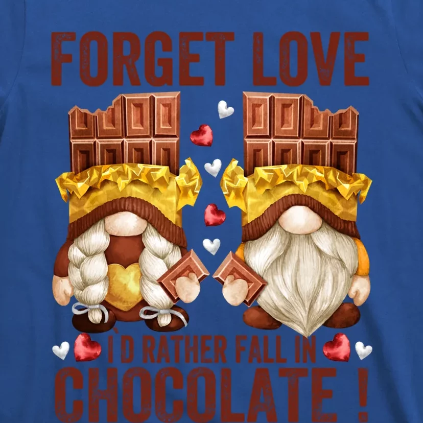 Funny Chocolate Lover Gnome Funny Gift Anti Valentines Day Great Gift T-Shirt