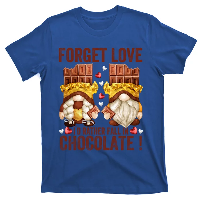 Funny Chocolate Lover Gnome Funny Gift Anti Valentines Day Great Gift T-Shirt