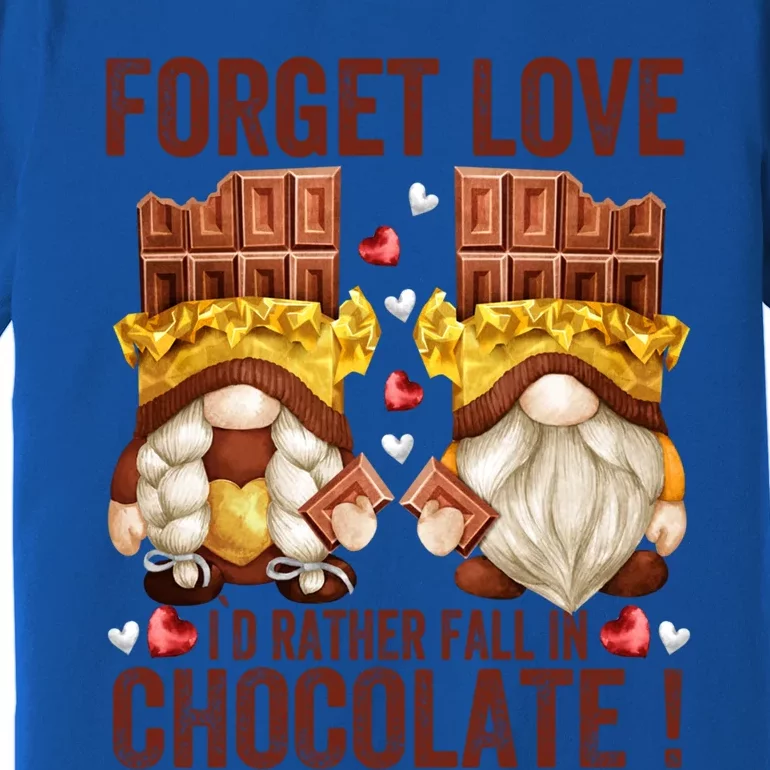 Funny Chocolate Lover Gnome Funny Gift Anti Valentines Day Great Gift Premium T-Shirt