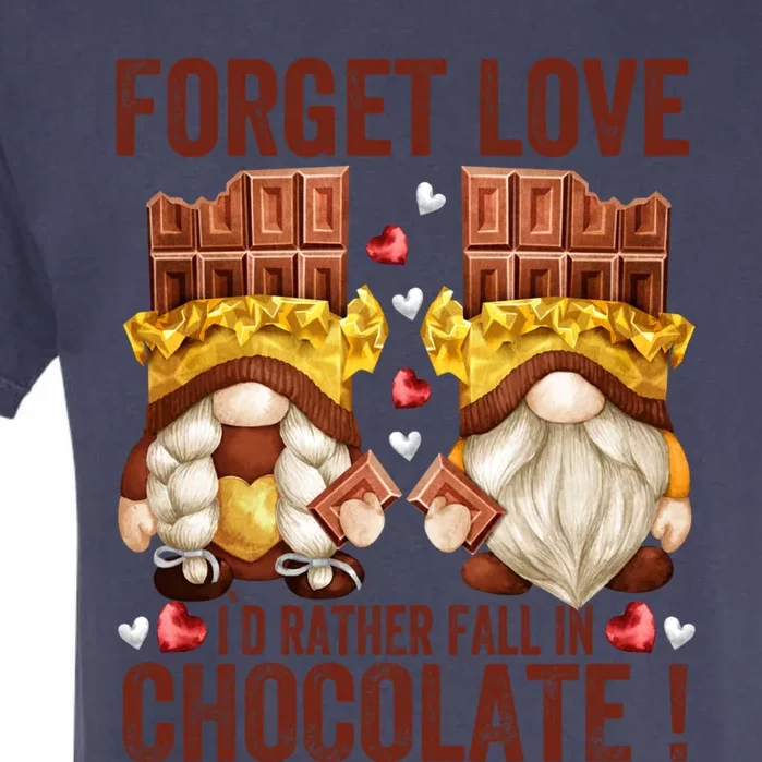 Funny Chocolate Lover Gnome Funny Gift Anti Valentines Day Great Gift Garment-Dyed Heavyweight T-Shirt