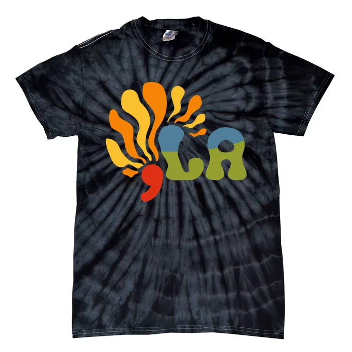 Funny Comma La Kamala Harris Punctuation La Tie-Dye T-Shirt