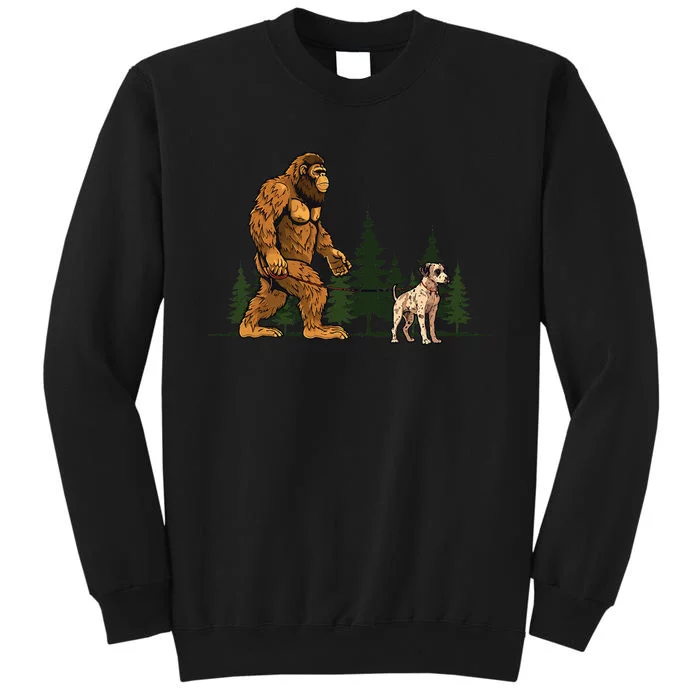 Funny Catahoula Leopard Bigfoot Dog Walking Dog Mom Dad Sweatshirt