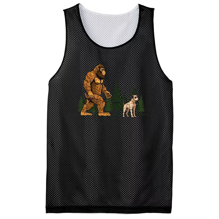 Funny Catahoula Leopard Bigfoot Dog Walking Dog Mom Dad Mesh Reversible Basketball Jersey Tank