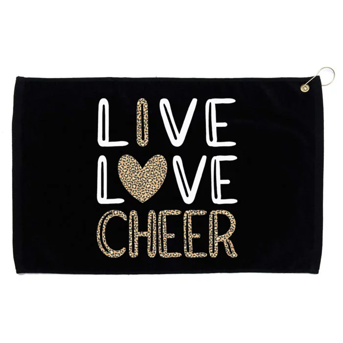 Funny Cheerleading Leopard Cheetah Print Love Cheer Grommeted Golf Towel