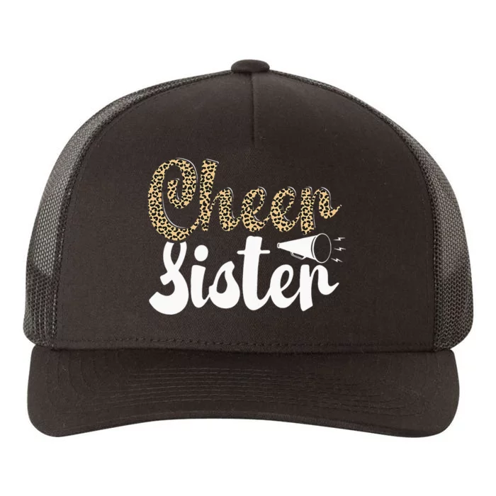 Funny Cheerleading Leopard  Cheer Sister Yupoong Adult 5-Panel Trucker Hat