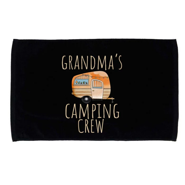 Funny Camping Life Cute Brown Orange Grandmas Camping Crew Cute Gift Microfiber Hand Towel