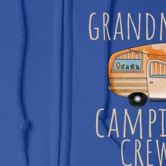 Funny Camping Life Cute Brown Orange Grandmas Camping Crew Cute Gift Full Zip Hoodie