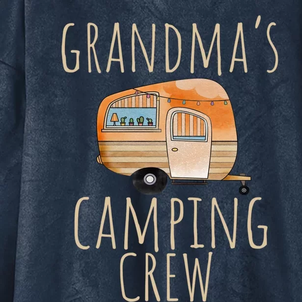 Funny Camping Life Cute Brown Orange Grandmas Camping Crew Cute Gift Hooded Wearable Blanket