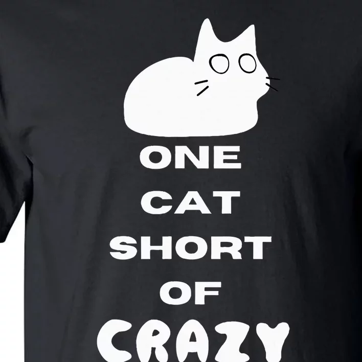 Funny Cat Lovers One Cat Short Of Crazy Tall T-Shirt