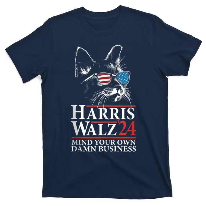 Funny Cat Ladies Kamala Harris Tees Harris Waltz 2024 Election T-Shirt