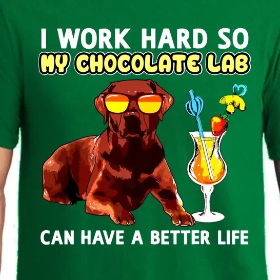 Funny Chocolate Lab Design Chocolate Labrador Lovers Pajama Set