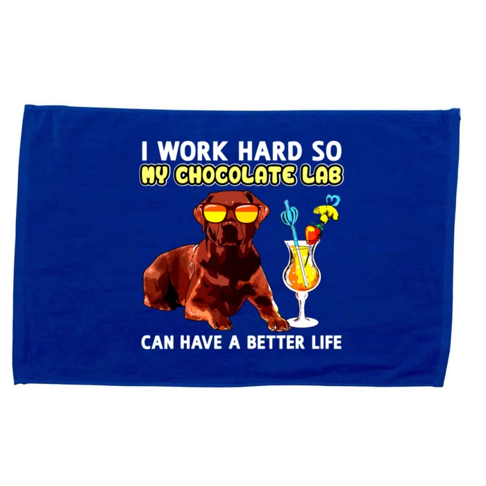 Funny Chocolate Lab Design Chocolate Labrador Lovers Microfiber Hand Towel