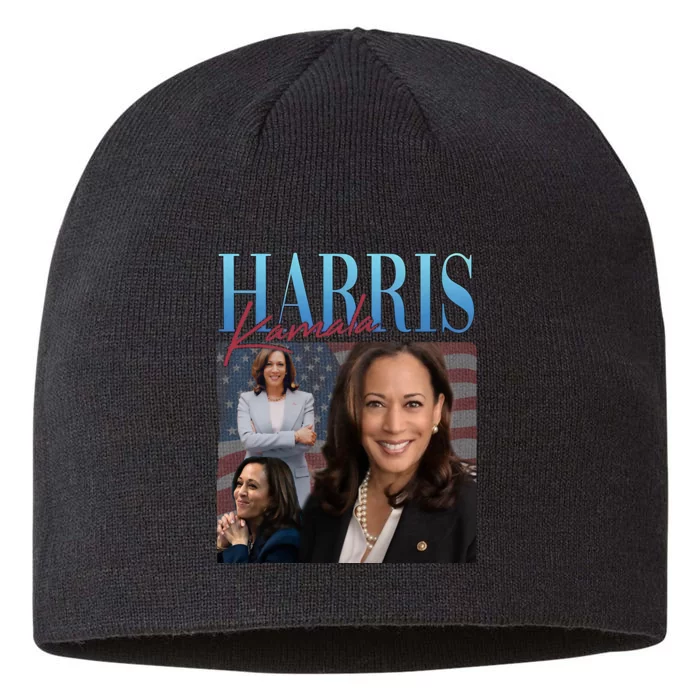 Funny Cat Lovers Kamala Harris Blue Cats Wave For Kamala 8 1/2in Sustainable Knit Beanie