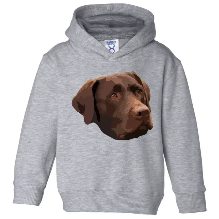 Funny Chocolate Lab Labrador Retriever Dog Head Toddler Hoodie