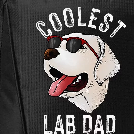 Funny Coolest Lab Dad Gift For White Labrador Dog Lover City Backpack