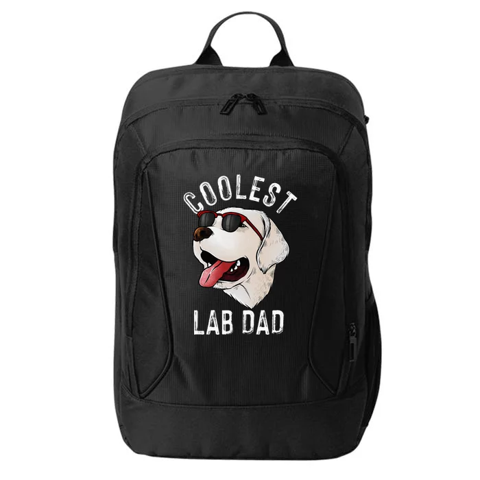 Funny Coolest Lab Dad Gift For White Labrador Dog Lover City Backpack