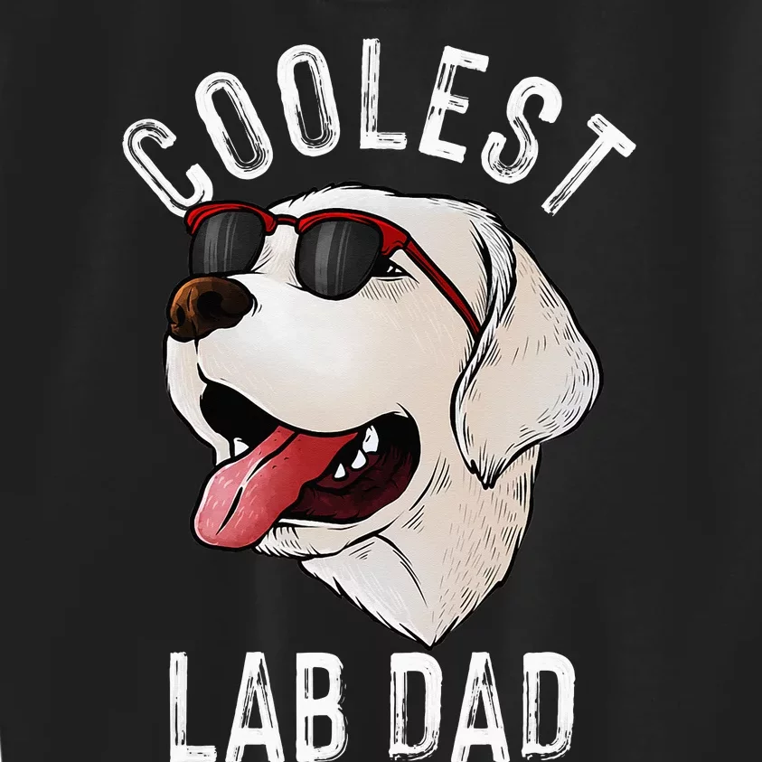 Funny Coolest Lab Dad Gift For White Labrador Dog Lover Kids Sweatshirt