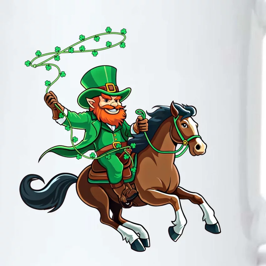 Funny Cow Leprechaun St PatrickS Day Horse Riding Lover Gift Black Color Changing Mug