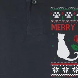 Funny Cat Lover Merry Catmas Ugly Christmas Softstyle Adult Sport Polo